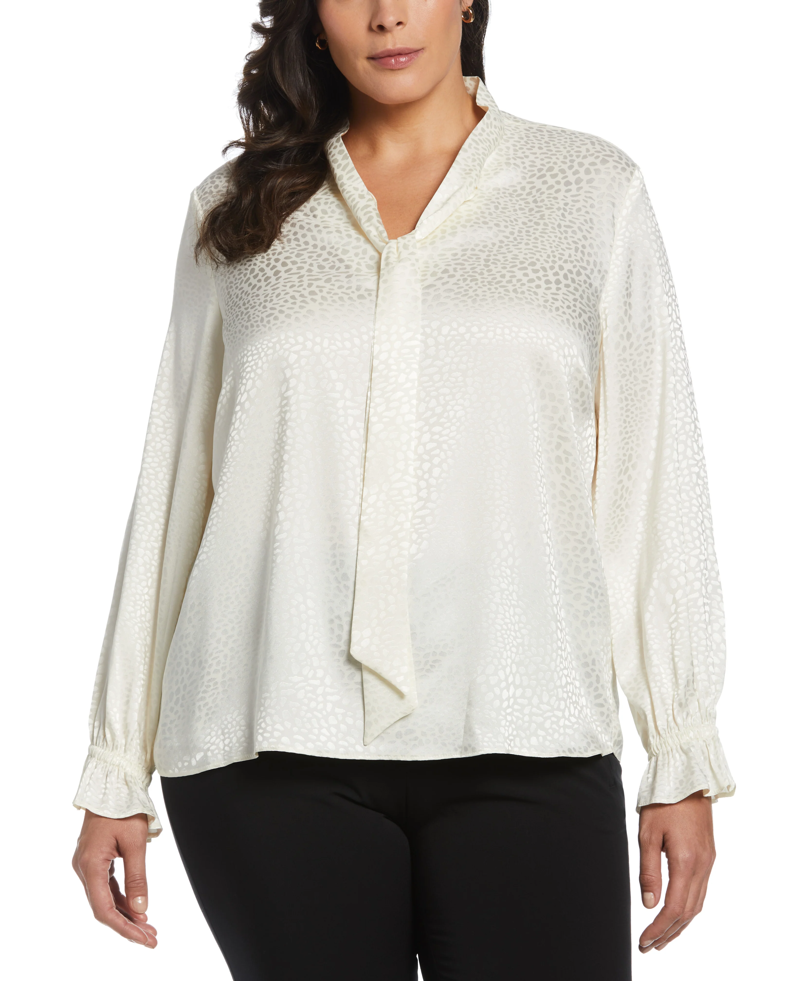Plus Size Tie Front Blouse - Image 18