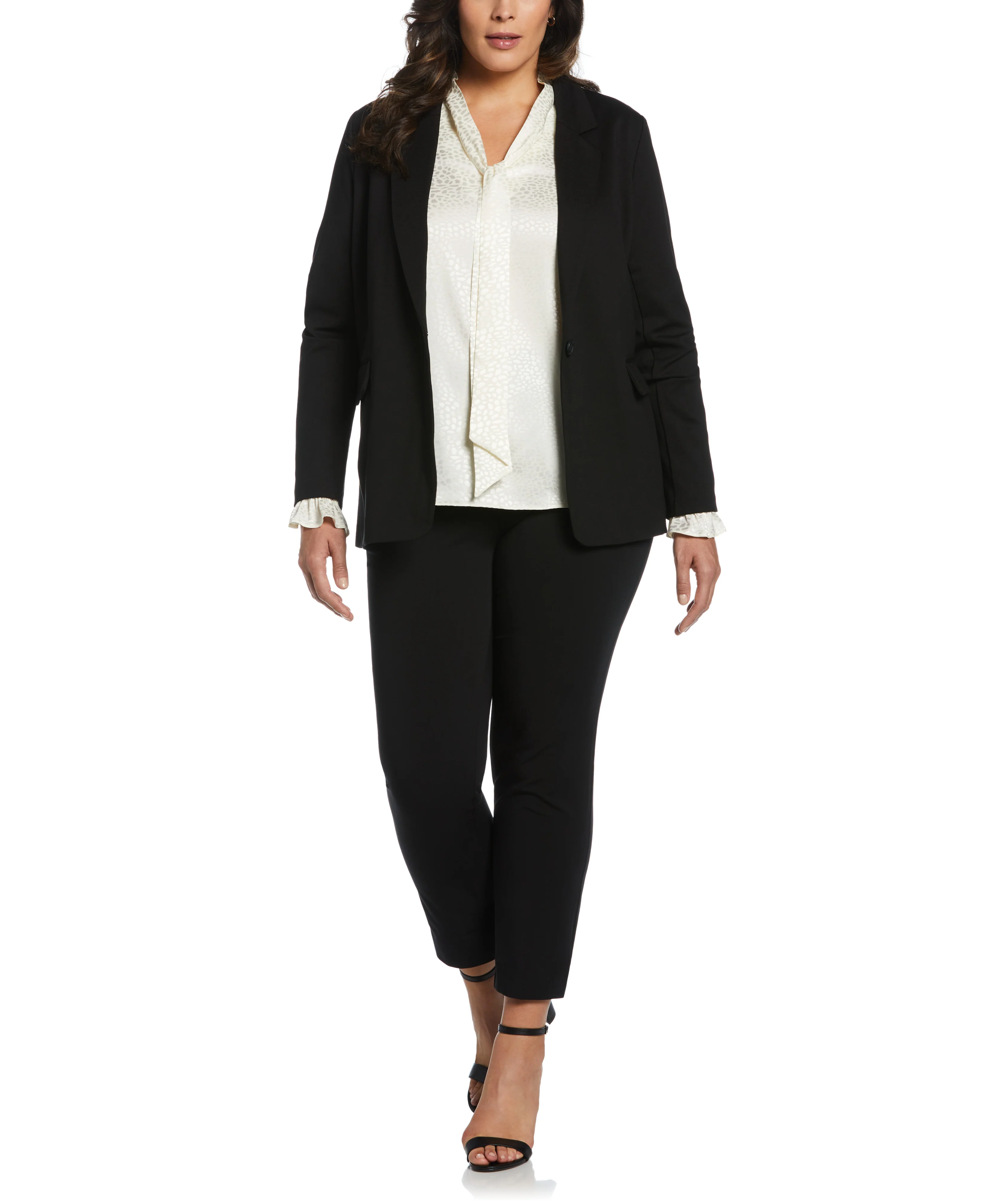 Plus Size Tie Front Blouse - Image 21
