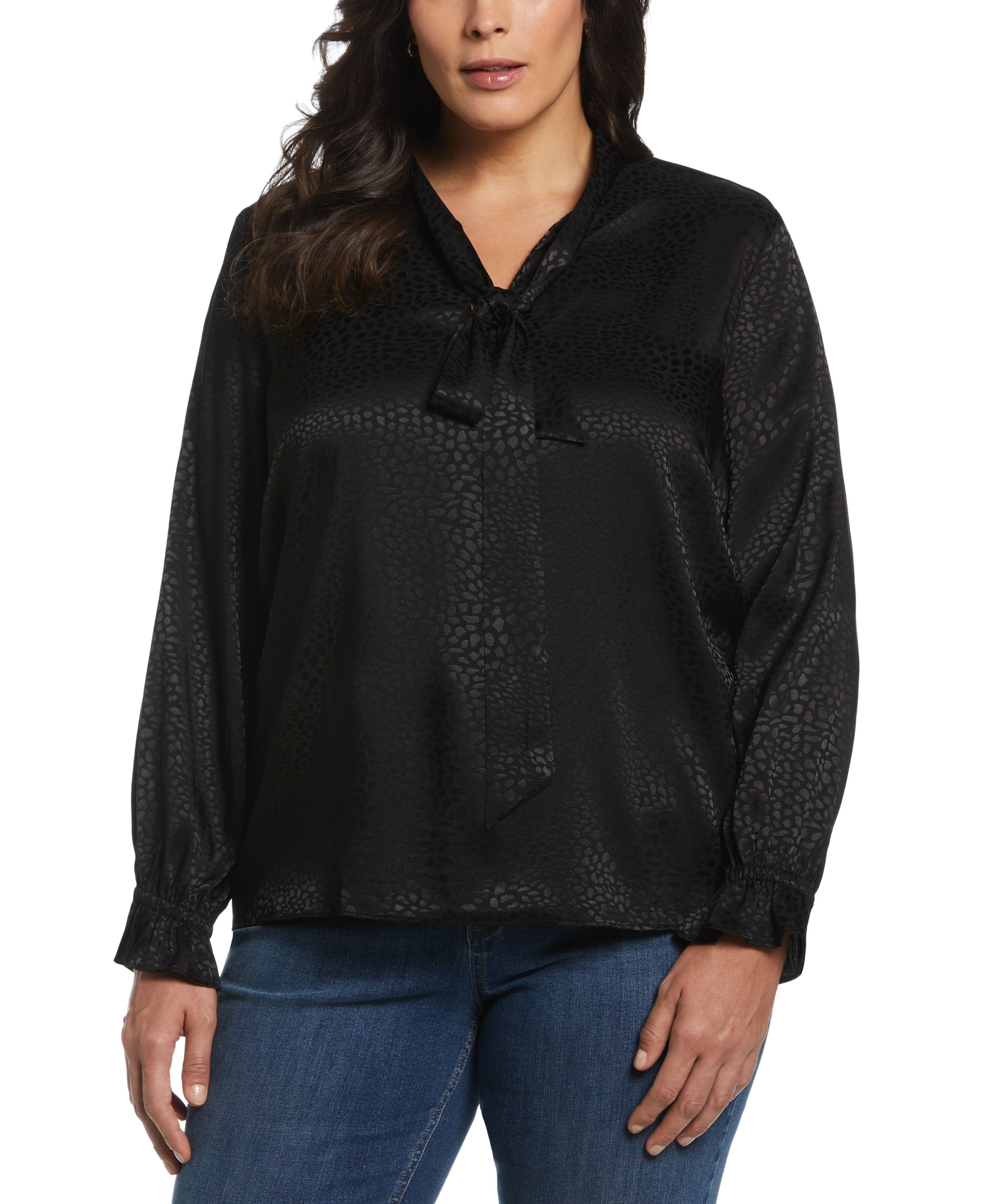 Plus Size Tie Front Blouse - Image 22