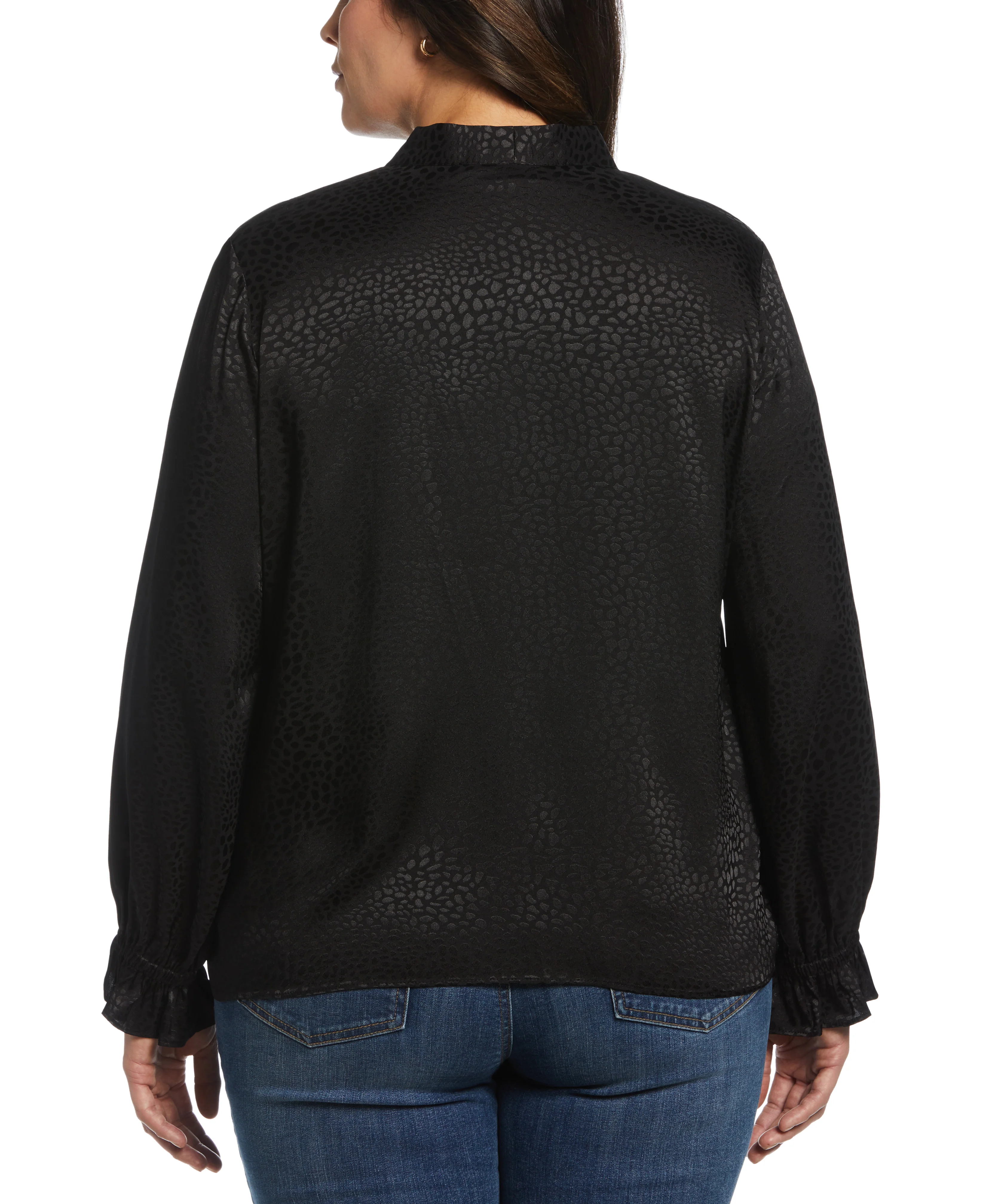 Plus Size Tie Front Blouse - Image 23
