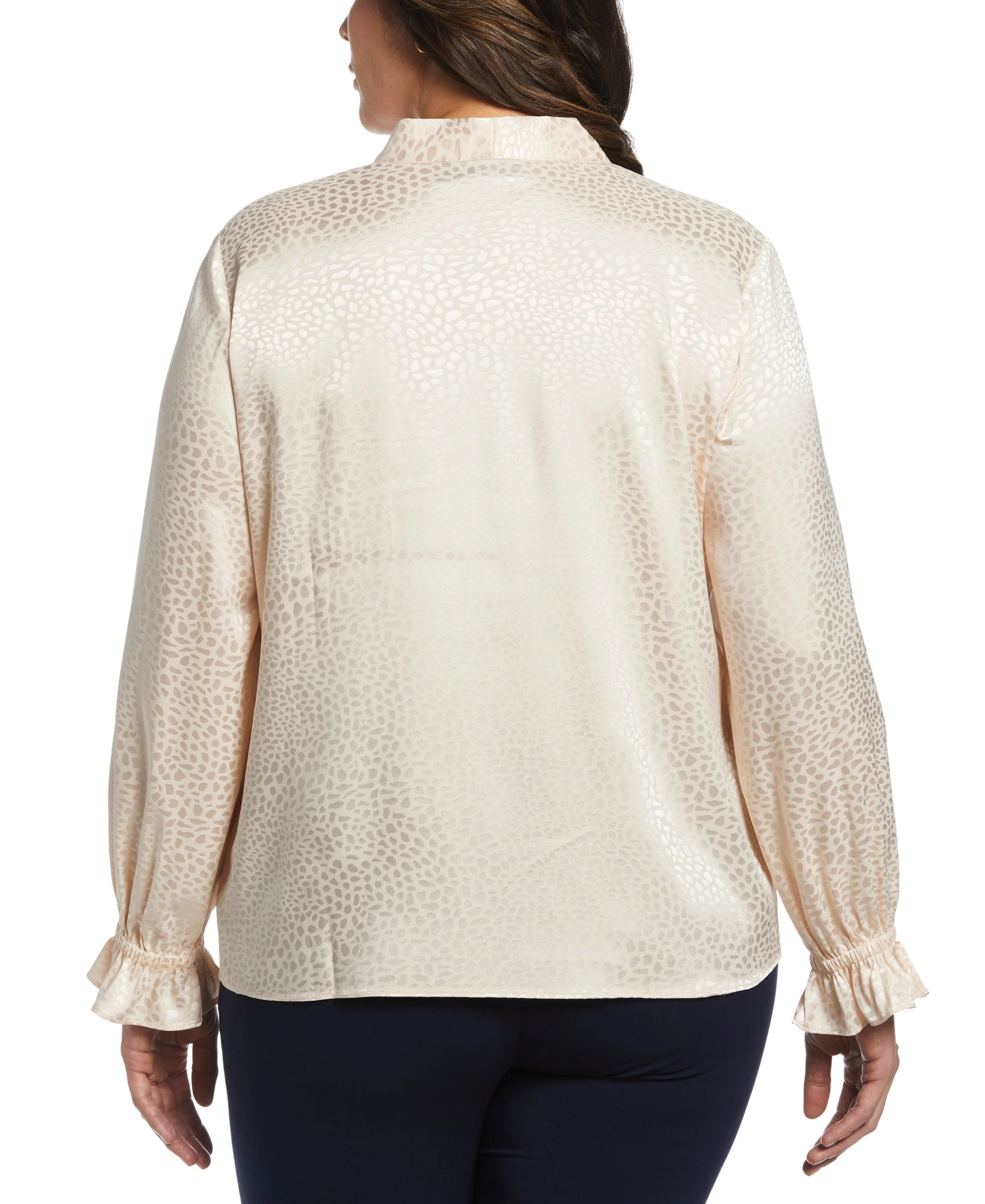 Plus Size Tie Front Blouse - Image 6