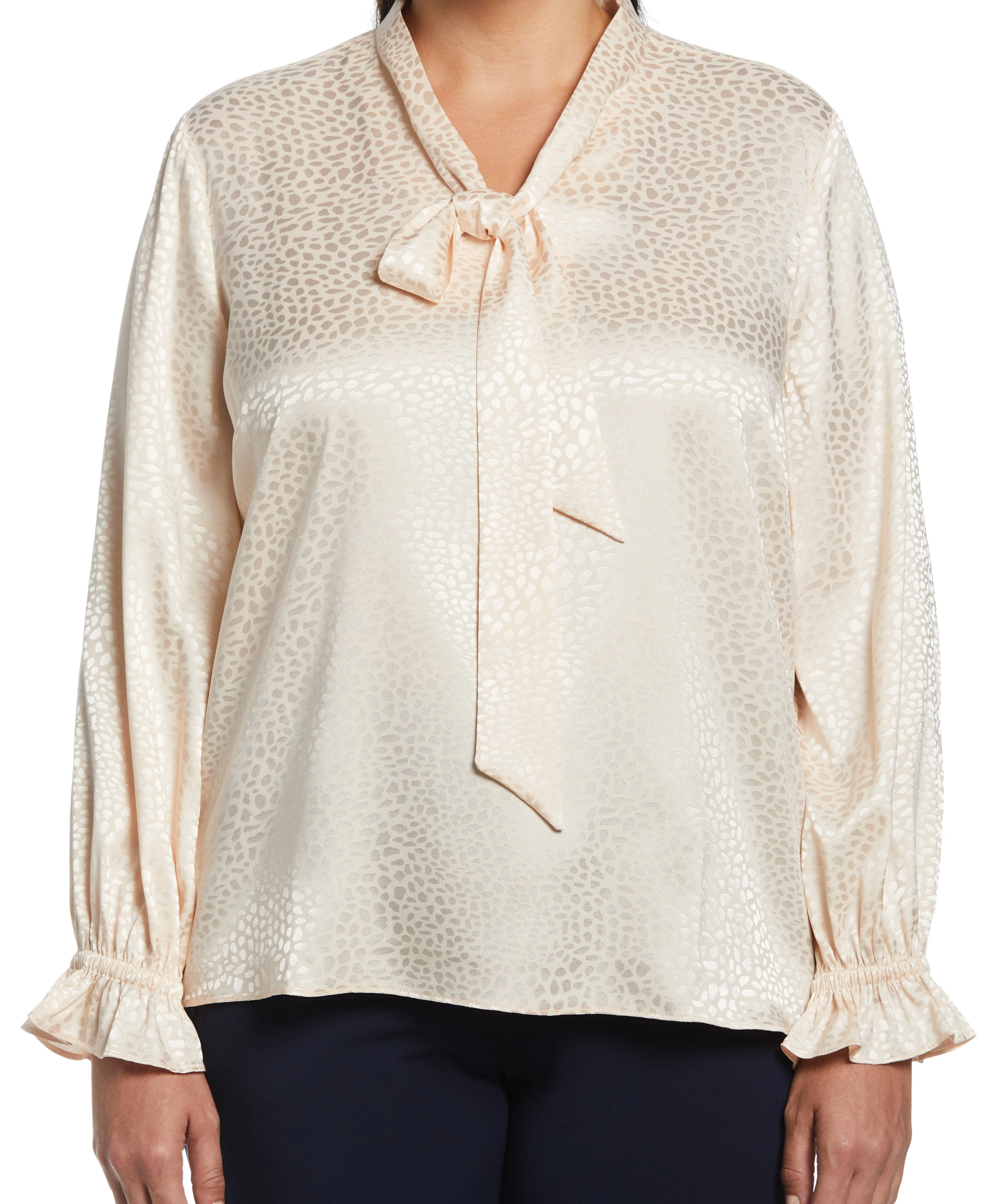Plus Size Tie Front Blouse - Image 7